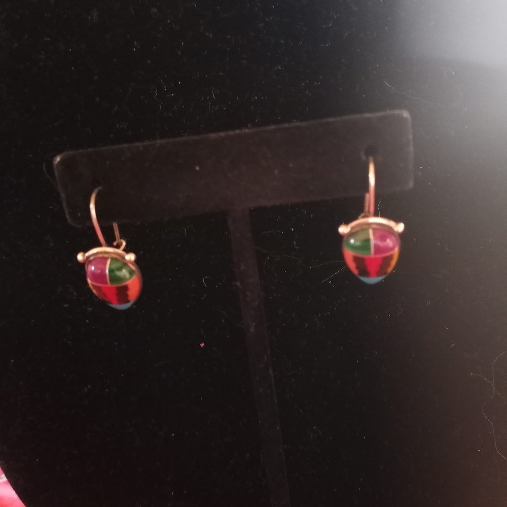 Earrings Sterling Silver multistone